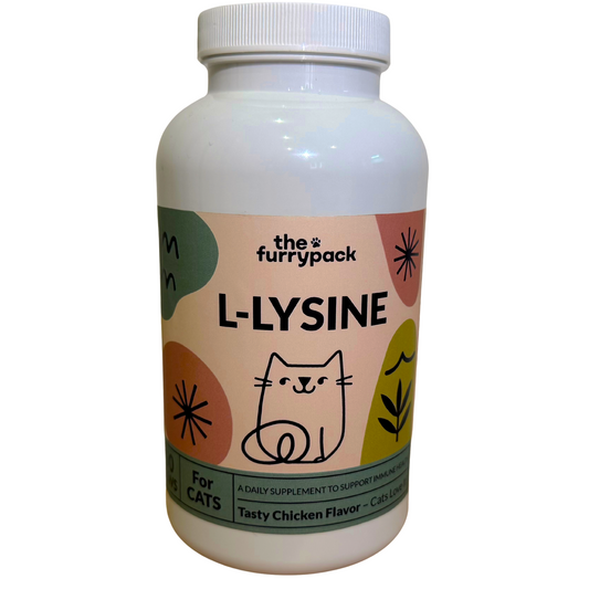 The Furrypack L-Lysine Immune Support Supplement for Cats - Chicken Flavor | 500mg